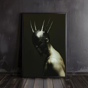 creepy fiend | horror print art, creepy wall arts, horror poster, eerie prints, horror wall arts, scary monster art, macabre wall decor
