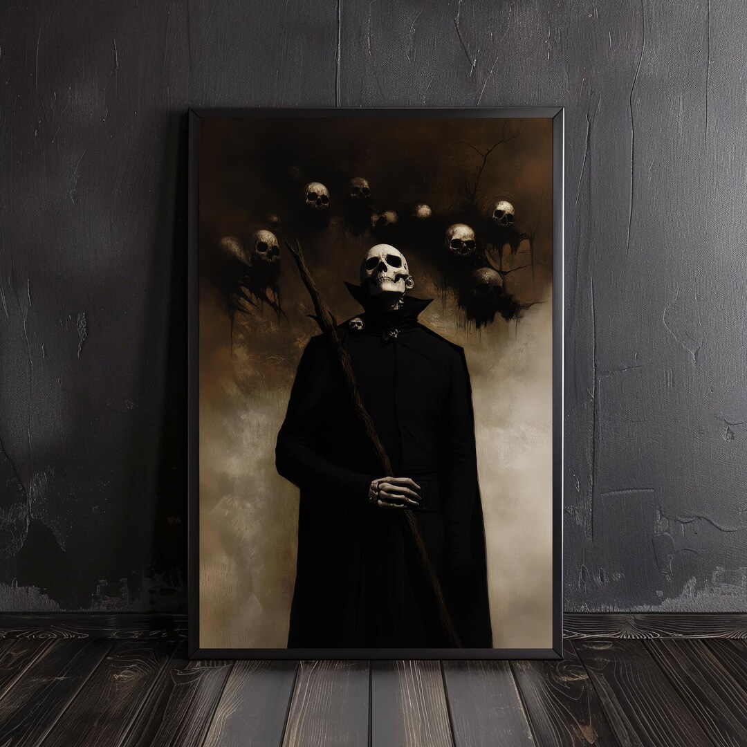 Necromant Art Print | Occult Prints, Creepy Poster, Gothic Home Decor ...