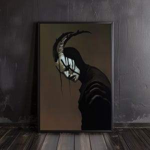 demonic jester | satanic wall arts, jester art print, horror art, jester poster, creepy wall arts, demonic art print, gothic wall art prints