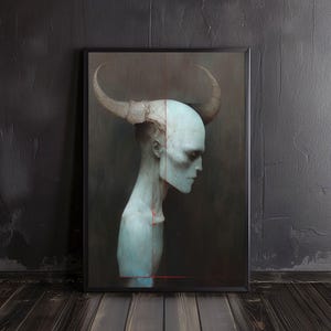 devil print art | gothic wall arts, satan art, gothic home decor, occult art print, devil poster, occult wall decor, demonic art, wiccan art