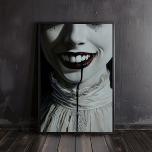 vampiress print | victorian painting, gothic wall art, vampire decor, vampire poster, victorian prints, dark academia, printable art prints