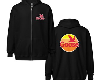 Goose Band Zip Hoodie, Retro Wawa-Inspired Design, Heavy Blend, Goose Tour 2025, Concert Hoodie