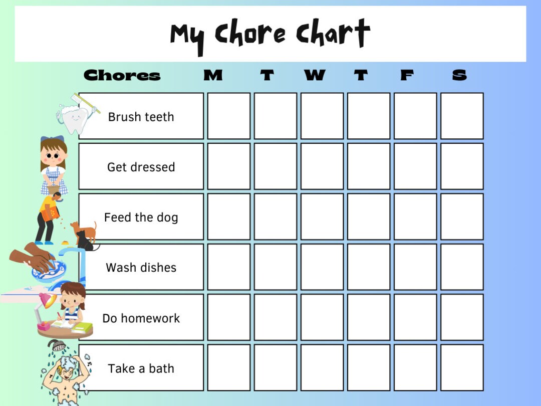 Chore Chart - Etsy