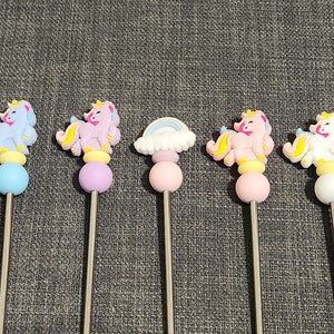 Einhorn Regenbogen Amigurumi Sticks