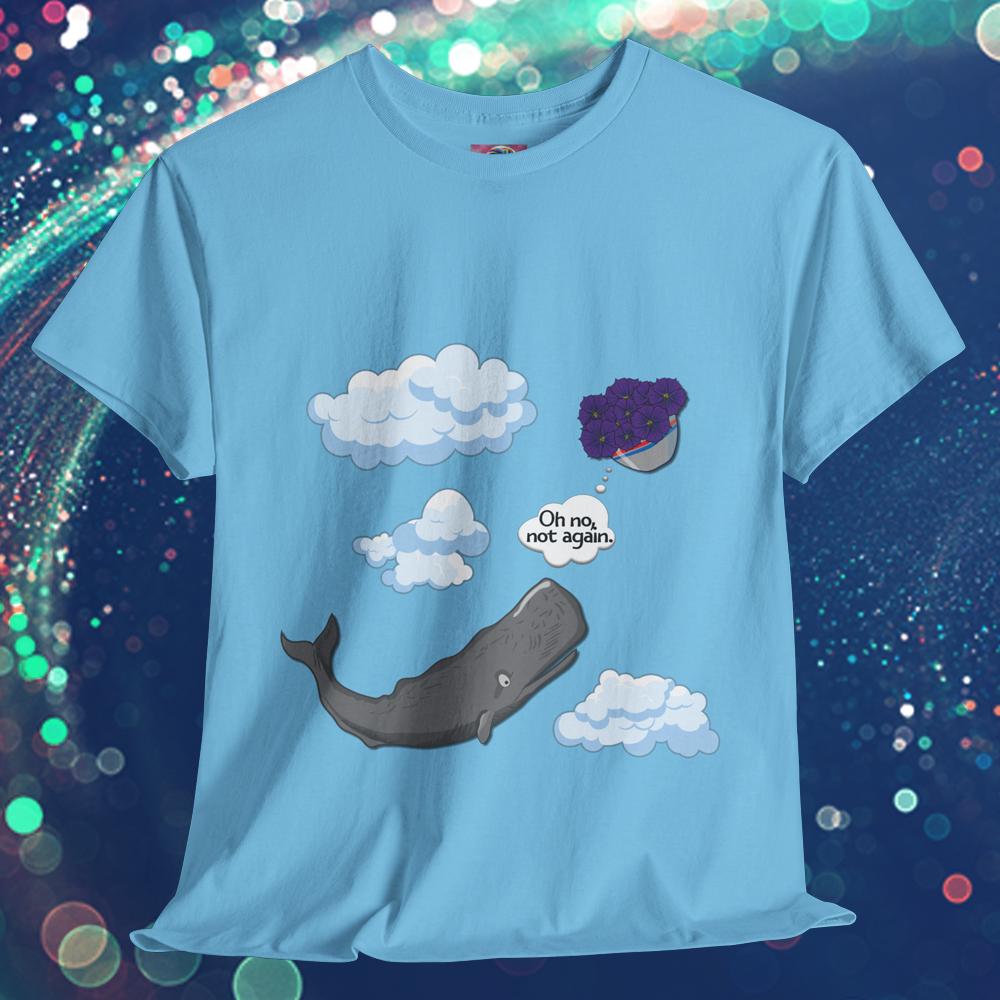 Sperm Whale and a Bowl of Petunias, Fun Graphic Shirt, British TV