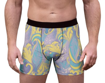 Men's Boxer Briefs (AOP) - Yellow Retro Print