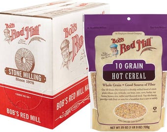 Bob's Red Mill 10 Grain Hot Cereal, Whole Grain, Vegan (25oz Pack of 4)