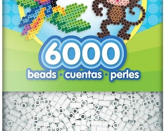 Perler Beads 6,000/Pkg-White