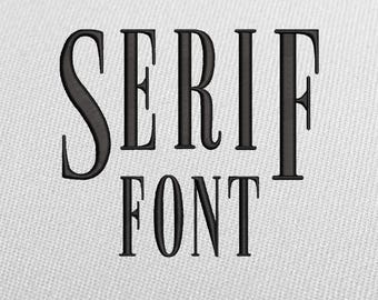 Serifenschrift, Maschinenstickerei, ONE Schrift für die Stickerei, Serifenschrift ONE, große Stickschrift ONE, Größen 1 bis 10,5 cm