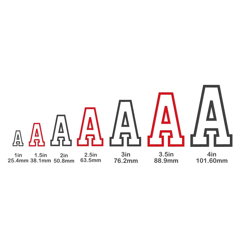Varsity 45 Digital Embroidery Font Alphabet | Sizes 1 to up 4 Inches ...