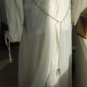 Silver Renaissance girdle, metal chain belt, Medieval belt women, cosplay, belt with spikes, Renaissance faire, Tudor, Renaissance warrior