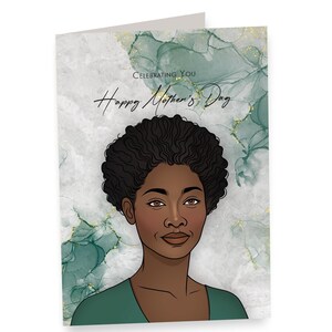 Afroamerikanische Muttertagskarten, einzigartige Melanin Mom Grußkarte, personalisierte Mom Designs, handgemachter herzlicher Muttertag, Sentimental