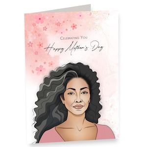 Afroamerikanische Muttertagskarten, einzigartige Melanin Mom Grußkarte, personalisierte Mom Designs, handgemachter herzlicher Muttertag, Sentimental
