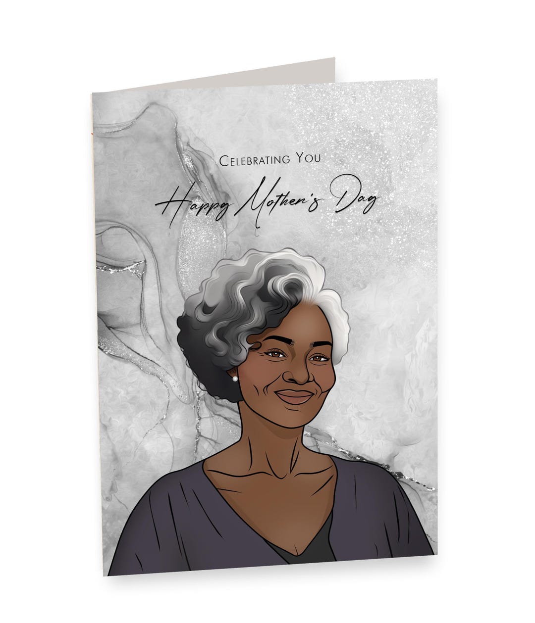 African American Mother's Day Card, Melanin Mom, Handmade Greeting Card ...