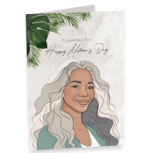 Afroamerikanische Muttertagskarten, einzigartige Melanin Mom Grußkarte, personalisierte Mom Designs, handgemachter herzlicher Muttertag, Sentimental