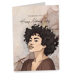 Afroamerikanische Muttertagskarten, einzigartige Melanin Mom Grußkarte, personalisierte Mom Designs, handgemachter herzlicher Muttertag, Sentimental