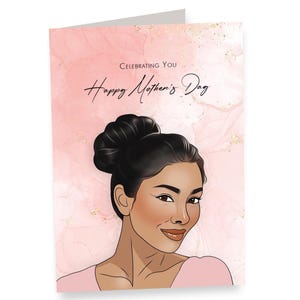 Afroamerikanische Muttertagskarten, einzigartige Melanin Mom Grußkarte, personalisierte Mom Designs, handgemachter herzlicher Muttertag, Sentimental