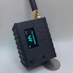 Meshtastic 915MHz Radio Node: Heltec V3, Custom Black Case, 2000mAh Battery