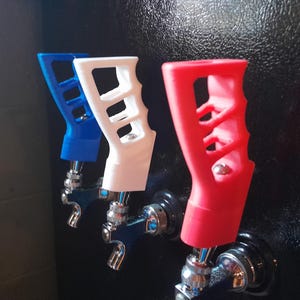 3 Tap handles red white blue beer tap