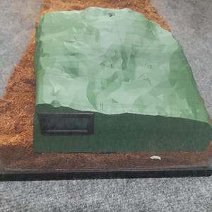 Terrarium Reptile hide Thermometer/Hygrometer ball python decor Burrow, Snake, Reptile, Turtle, Bearded Dragon, Gecko, Cichlid, Pleco. GREEN