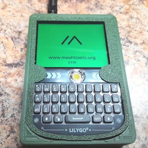 Meshtastic complete Node T-Deck Node: 915mhz, Custom Green Case, 3000mah Battery Green