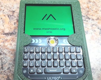 Meshtastic complete Node T-Deck Node: 915mhz, Custom Green Case, 3000mah Battery Green