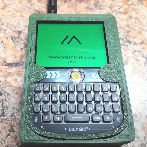 Meshtastic T-Deck Node: 915mhz, Green 3D Case, 3000mah Battery