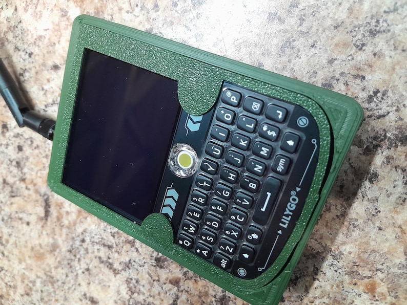 Meshtastic complete Node T-Deck Node: 915mhz, Custom Green Case, 3000mah Battery Green afbeelding 5