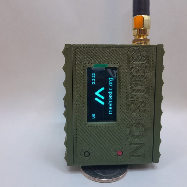 Meshtastic node ready to use 915mhz Heltec V3 Radio node w/ custom case 2000mah battery GREEN