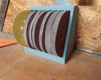 5in Sandpaper Disc Holder: 8-Slot Sander Organizer
