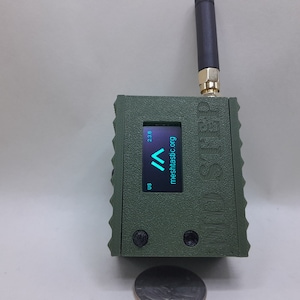 meshtastic complete node ready to use 915mhz Heltec V3 Radio node w/ custom case 2000mah battery GREEN