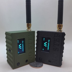 2 Meshtastic nodes ready to use 915mhz Heltec V3 Radio node w/ custom case 2000mah battery 1 GREEN and 1 Black