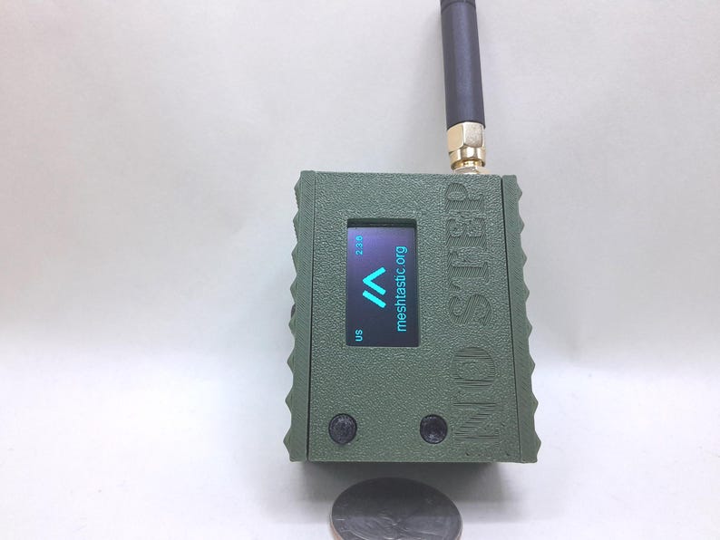 Meshtastic complete Node Node: Heltec V3 915mhz Radio with Custom Green Case image 1