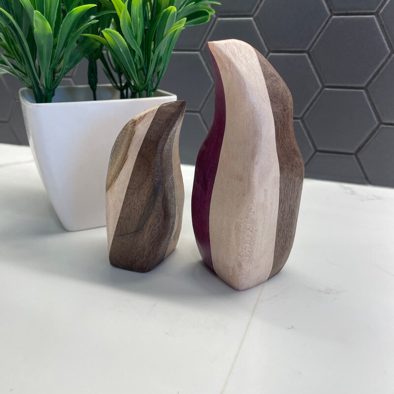 Wood Penguin Decor (Set of 2) main image 1