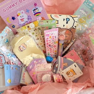 Scatola di cancelleria / set di articoli di cancelleria kawaii / scatola di caramelle / scatola regalo a sorpresa per il diario / scatola di cancelleria a sorpresa per il compleanno / ritorno a scuola