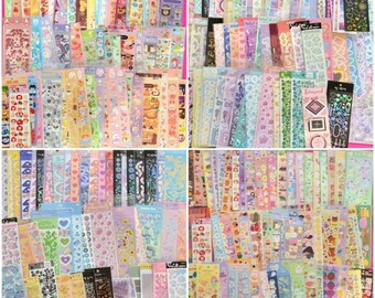 DIY Deco Polco Stickers sheets pack| Cute korean stickers| Aesthetic kawaii sticker sheets grab bag set| Mystery Pack| Journal kpop Bujo
