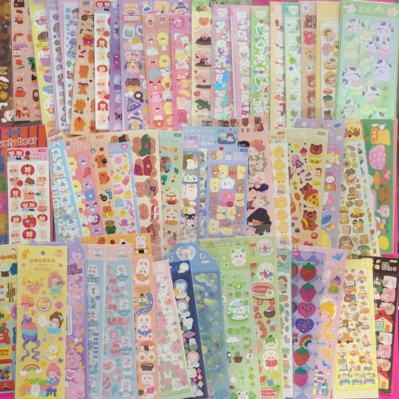DIY Deco Polco Stickers Sheets Pack| Cute Korean Stickers| Aesthetic ...