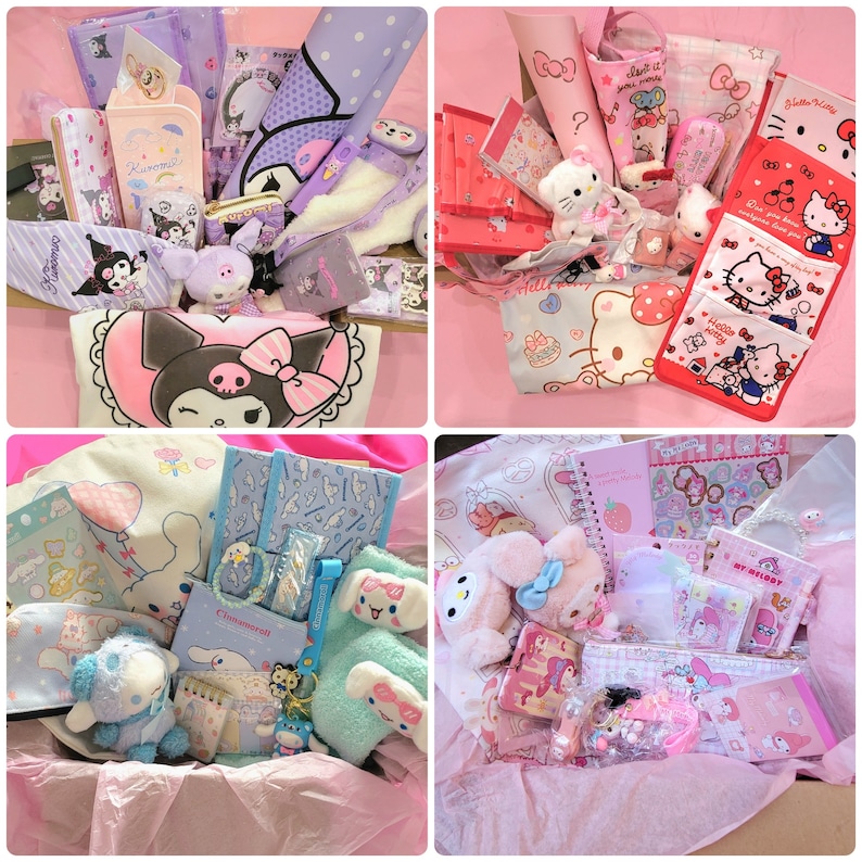 Coffret mystère Sanrio boîte mystère kawaii Coffret cadeau Sanrio cuillère sanrio kawaii Papeterie boîte kawaii cadeaux doudou sanrio boîte japon image 2