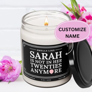 Personalized 30th Birthday Candle Gift, Funny Candle, Thirtieth Birthday Gift for Her Him, Thirties Era, Custom Dirty Thirty, Years Old