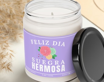 Mothers Day Gift Feliz Dia De La Madre mother in law Candle Mother's Day Present Suegra Spanish Mom Regalos para mama - Soy 9oz