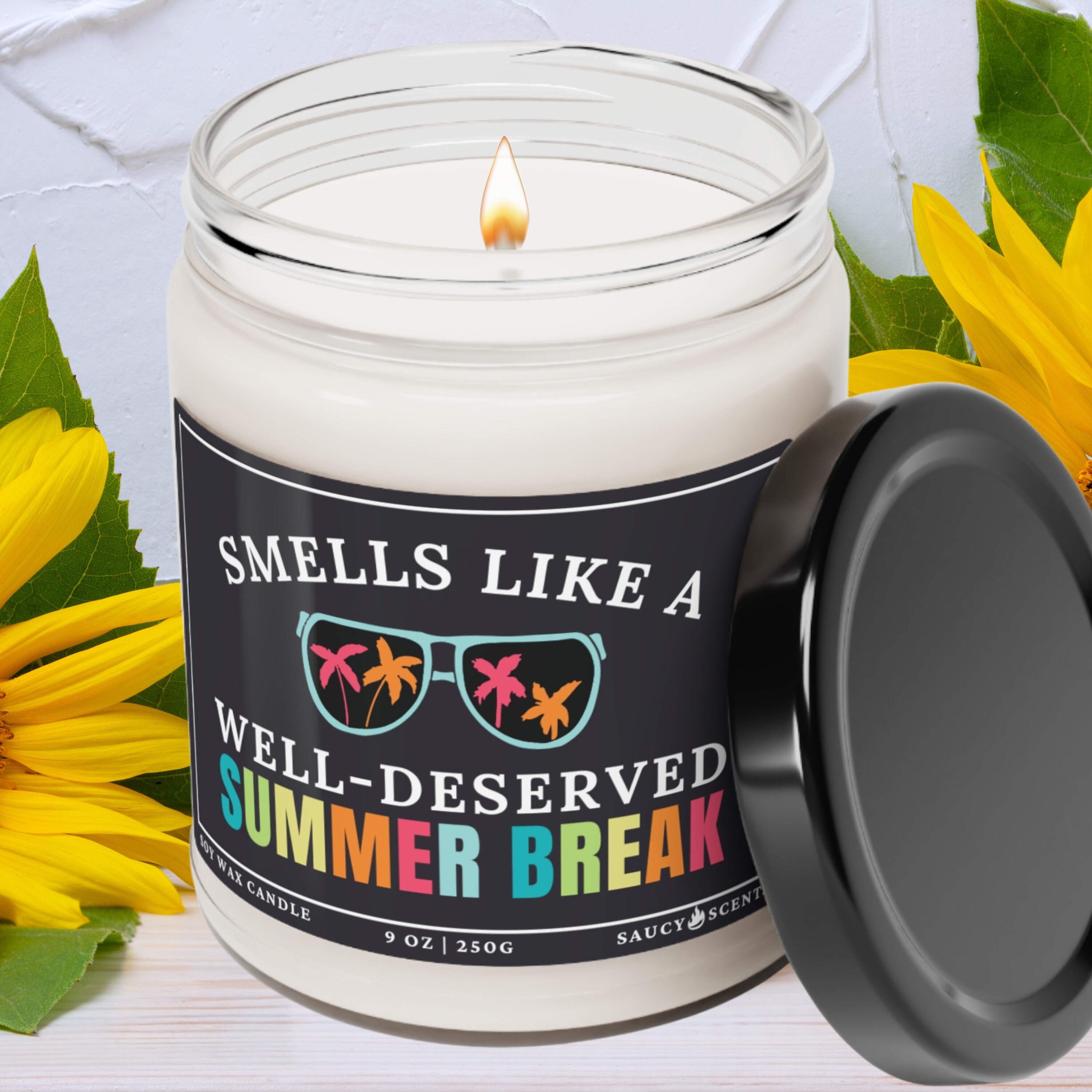 Teacher Gift End of Year, Candle for Teacher, Smells Like Summer Break ...