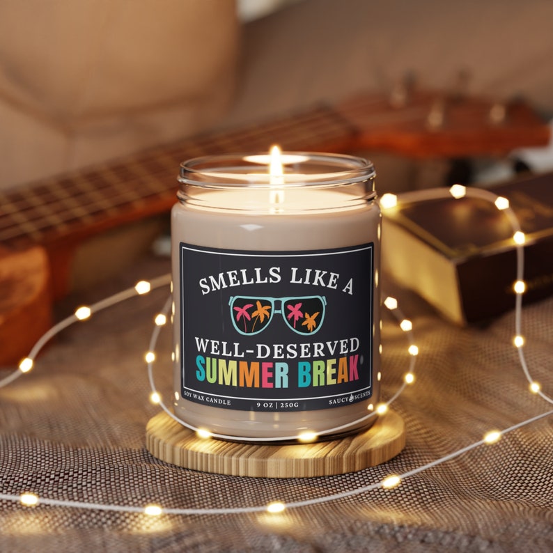 Teacher Gift End of Year, Candle for Teacher, Smells Like Summer Break ...