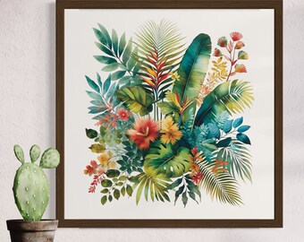植物と花のアートプリント（デジタルダウンロード）