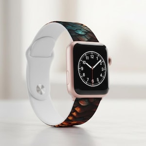 Dragon Scale Apple Watch Band: Fantasy Style Thermo Elastomer Strap