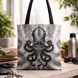 fourre-tout Lovecraftian Octopus | Horreur cosmique géométrique occulte gothique