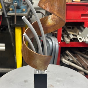 Handmade Abstract Scrap Metal Sculpture Recycled Art