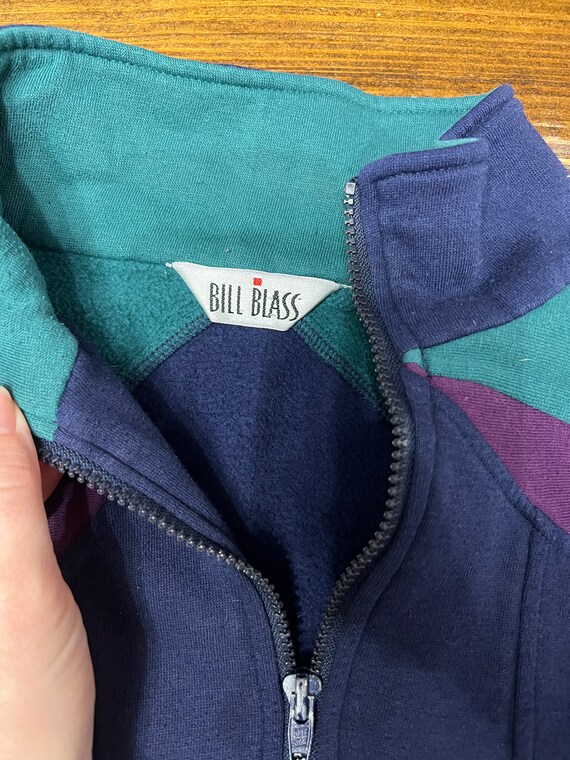 Vintage Bill Blass 80s 90s colorblock Sweatshirt … - image 4