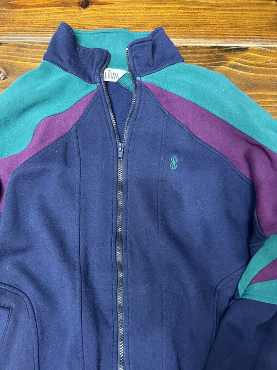 Vintage Bill Blass 80s 90s colorblock Sweatshirt … - image 3