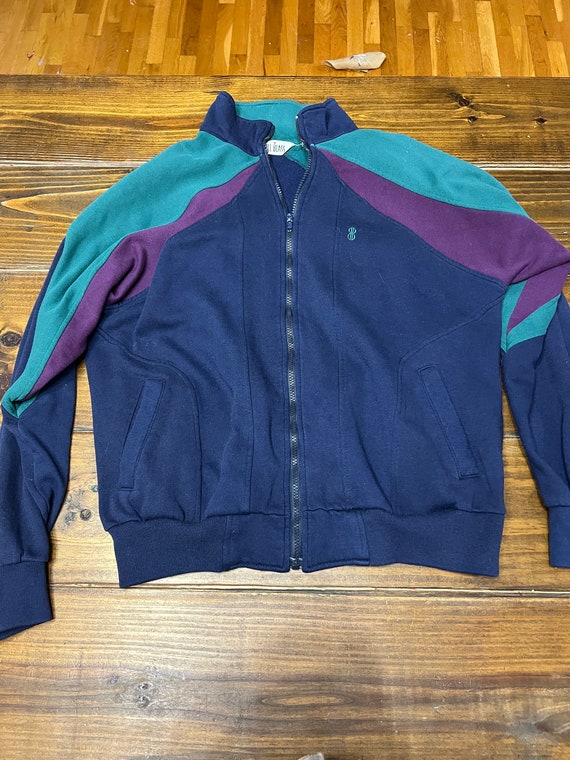 Vintage Bill Blass 80s 90s colorblock Sweatshirt … - image 1