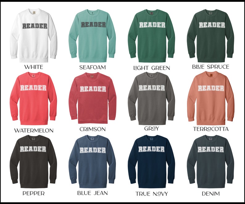 Reader Sweater, Comfort Colors®, Born to Read Forced to Work, Bookworm